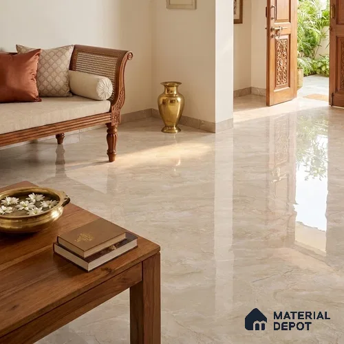 Marble Wall & Floor Tile TL 11820 | 6 ft x 4 ft Vitrified Glossy Tile - 9 mm