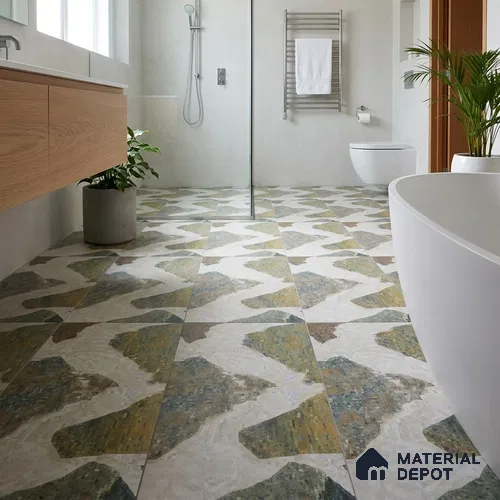 Terrazzo Wall & Floor Tile TL 11862 | 4 ft x 2 ft Vitrified Double Digital Matte Tile - 9 mm