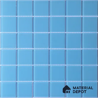 Mosaic Floor & Wall Tile TL 11883 | 300 X 300 mm (Chip Size 48x48 mm) Glossy Finish Glass Tile - 4 mm | Suitable For Outdoor, Swimming Pool Area
