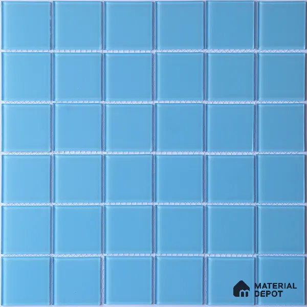 Mosaic Floor & Wall Tile TL 11883 | 300 X 300 mm (Chip Size 48x48 mm) Glossy Finish Glass Tile - 4 mm | Suitable For Outdoor, Swimming Pool Area
