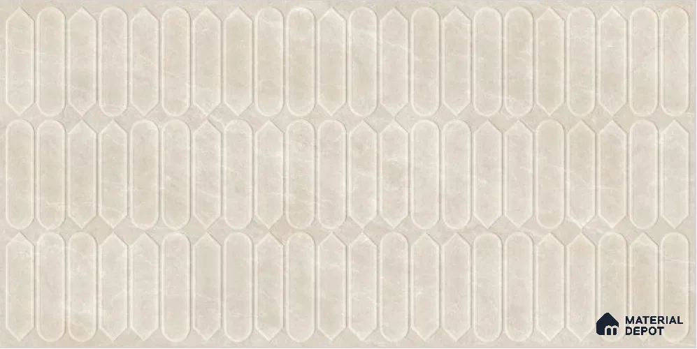 Subway Wall Decor Tile TL 11886 D | 5.33 ft x 2.67 ft Vitrified Matte Tile - 9 mm