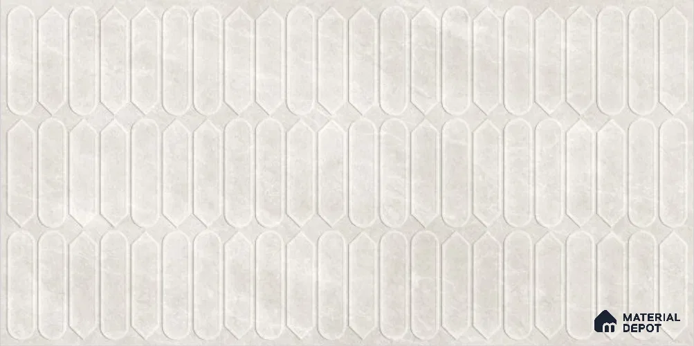 Subway Wall Decor Tile TL 11886 F | 5.33 ft x 2.67 ft Vitrified Matte Tile - 9 mm