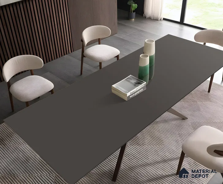 Terrazzo Counter Top Slab TL 11896 Amber Matte 8 ft x 3.7 ft Matte Full Body Vitrified Tile - 15 mm | Suitable For Counter Top, Dining Table Top & Window Frame