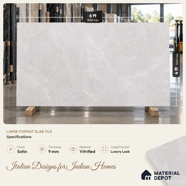 TL 11907 | 6 ft x 4 ft Satin Finish Vitrified Tile - 9 mm