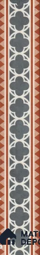 Moroccan Look  Border Tile TL 11929 B Spatial Accent Series  1 ft x 2 inch Vitrified Matte Finish  - 9 mm