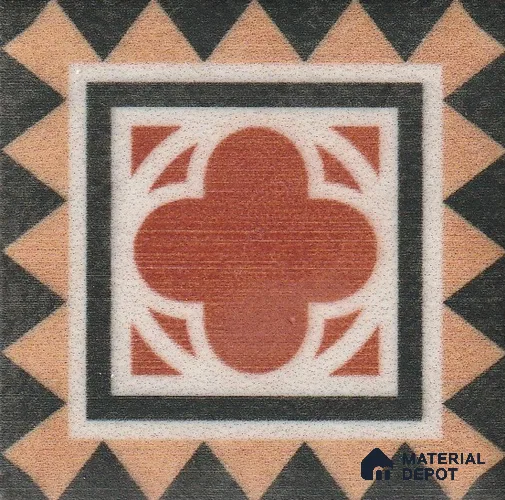 Moroccan Look  Corner Tile TL 11929 C Spatial Accent Series  2 x 2 inch Vitrified Matte Finish  - 9 mm