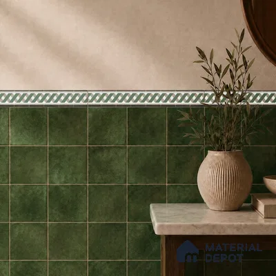 Moroccan Tile Border TL 11931 Spatial Accent Series 1 ft x 2 inch Vitrified Matte Finish Tile Border - 9 mm | Suitable for Decorative Highlighter Border