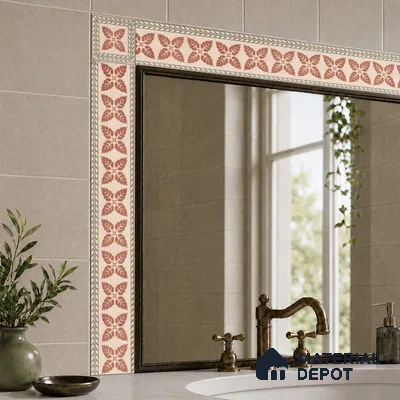 Tropical Tile Border TL 11933 C Spatial Accent Series 2 x 2 inch Vitrified Matte Finish Center Tile - 9 mm | Suitable for Decorative Highlighter Border