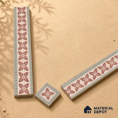 Tropical Tile Border TL 11933 C Spatial Accent Series 2 x 2 inch Vitrified Matte Finish Center Tile - 9 mm | Suitable for Decorative Highlighter Border