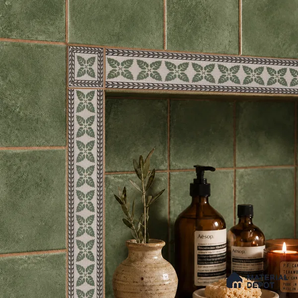 Tropical Tile Border TL 11933 D Spatial Accent Series 2 x 2 inch Vitrified Matte Finish Center Tile - 9 mm | Suitable for Decorative Highlighter Border