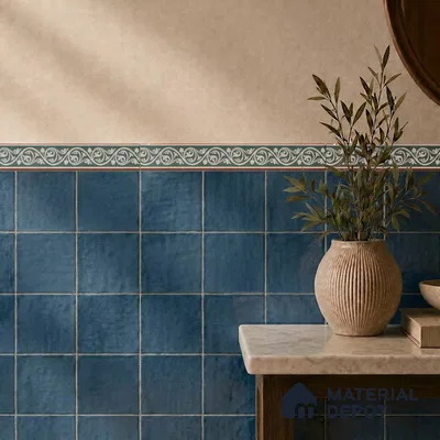 Moroccan Tile Border TL 11934 Spatial Accent Series 1 ft x 2 inch Vitrified Matte Finish Tile Border - 9 mm | Suitable for Decorative Highlighter Border