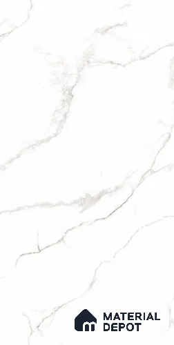Marble Wall & Floor Tile TL 11978 White 4 ft x 2 ft Glossy Finish Vitrified Tile - 9 mm | Suitable For Living Room, Bedroom, Dining