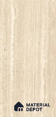 Marble Travertine Wall & Floor Tile TL 12001 Beige 4 ft x 2 ft Matte Carving Finish Vitrified Tile - 9 mm | Suitable for Living Room, Dining, Feature / Accent Walls