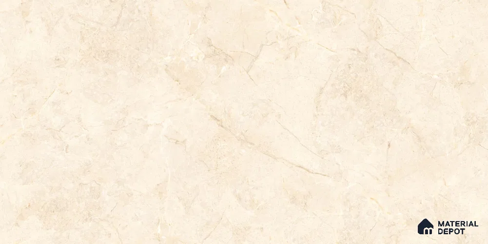 Marble Wall & Floor Tile TL 12020 Cream 4 ft x 2 ft Glossy Finish Vitrified Tile - 9 mm | 3 Random Designs | Suitable For Living Room, Bedroom, Dining