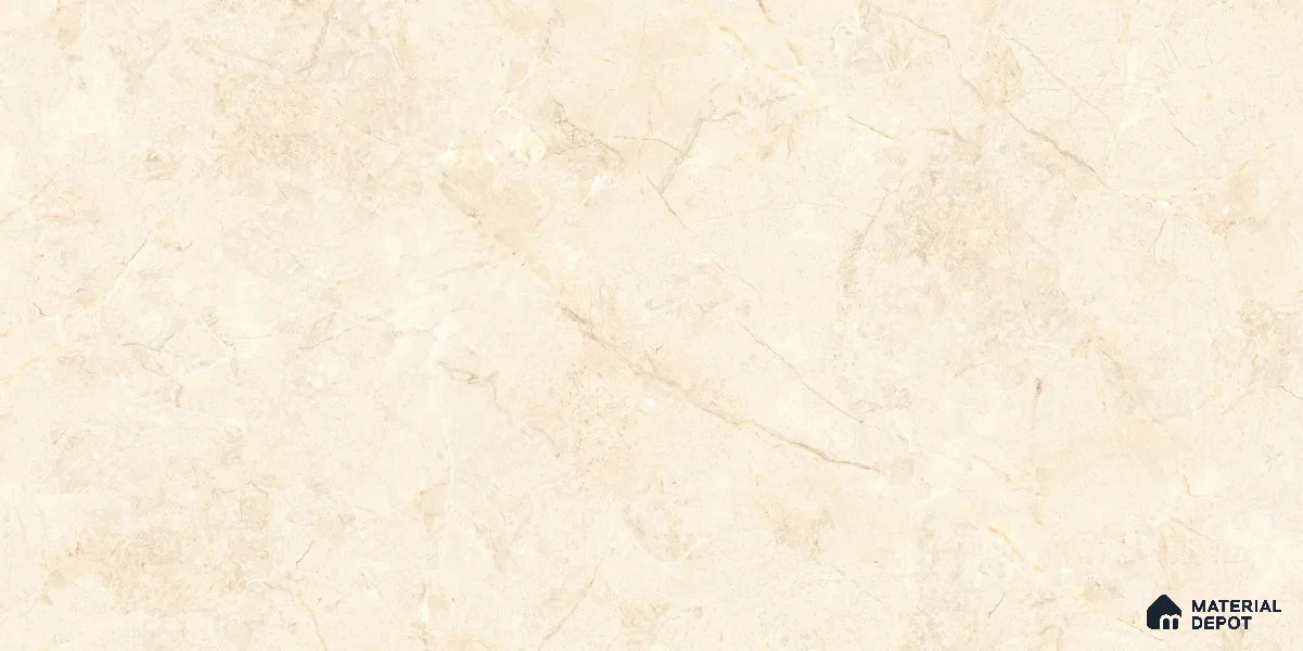 Marble Wall & Floor Tile TL 12020 Cream 4 ft x 2 ft Glossy Finish Vitrified Tile - 9 mm | 3 Random Designs | Suitable For Living Room, Bedroom, Dining