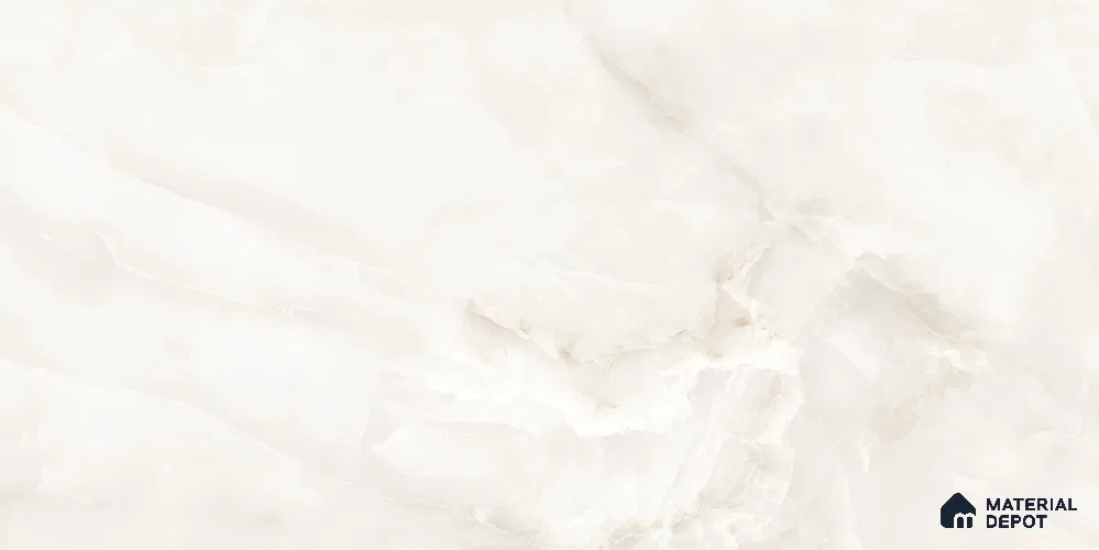 Marble Wall & Floor Tile TL 12021 White 4 ft x 2 ft Glossy Finish Vitrified Tile - 9 mm | 5 Random Designs | Suitable For Living Room, Bedroom, Dining