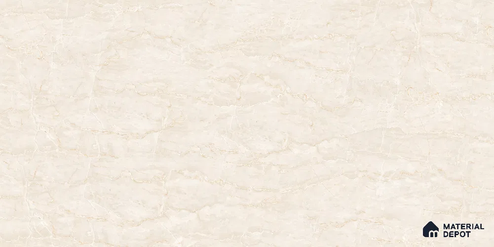 Marble Wall & Floor Tile TL 12022 White 4 ft x 2 ft Glossy Finish Vitrified Tile - 9 mm | 3 Random Designs | Suitable For Living Room, Bedroom, Dining