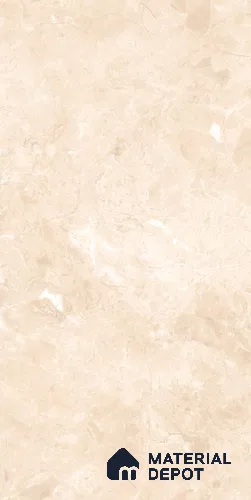 Marble Wall & Floor Tile TL 12030 Cream 4 ft x 2 ft Glossy Finish Vitrified Tile - 9 mm | 4 Random Designs | Suitable For Living Room, Bedroom, Dining