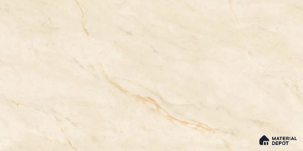 Marble Wall & Floor Tile TL 12031 Cream 4 ft x 2 ft Glossy Finish Vitrified Tile - 9 mm | 5 Random Designs | Suitable For Living Room, Bedroom, Dining
