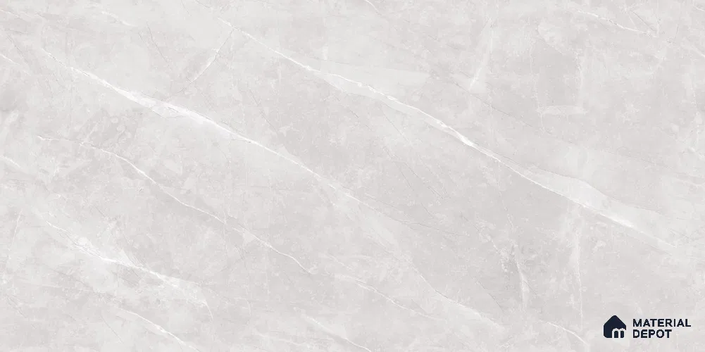 Marble Wall & Floor Tile TL 12038 Grey 4 ft x 2 ft Glossy Finish Vitrified Tile - 9 mm | 4 Random Designs | Suitable For Living Room, Bedroom, Dining
