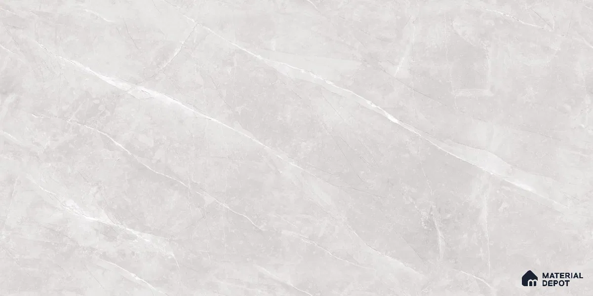 Marble Wall & Floor Tile TL 12038 Grey 4 ft x 2 ft Glossy Finish Vitrified Tile - 9 mm | 4 Random Designs | Suitable For Living Room, Bedroom, Dining