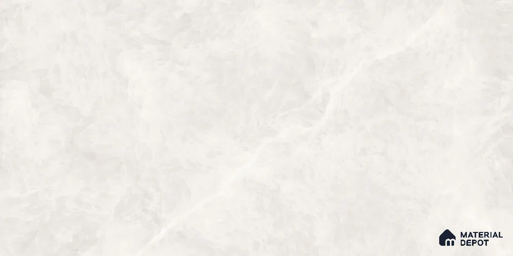 Marble Wall & Floor Tile TL 12042 B White 4 ft x 2 ft High Gloss Finish Vitrified Tile - 9 mm | 4 Random Designs | Suitable For Living Room, Bedroom, Dining
