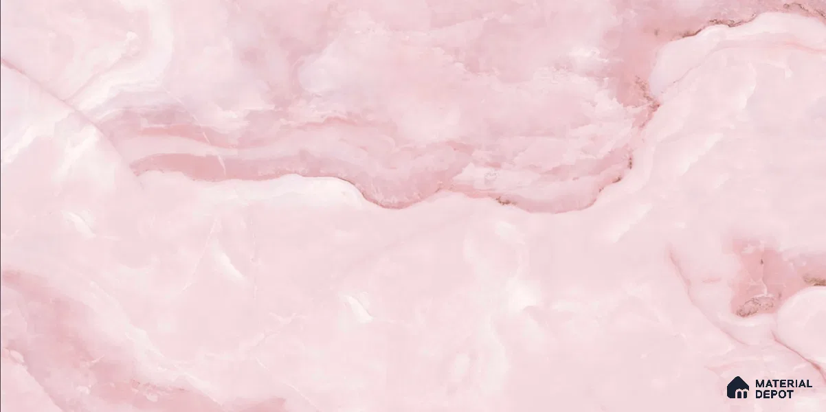 Marble Wall & Floor Tile TL 12044 Pink 4 ft x 2 ft High Gloss Finish Vitrified Tile - 9 mm | 3 Random Designs | Suitable For Living Room, Bedroom, Dining