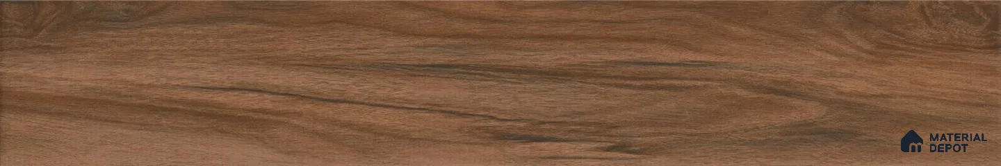 Wooden Plank Floor Tile TL 12053 Cocoa Walnut 3 ft x 6 inc Matte Finish Porcelain Tile - 9 mm | Suitable for Living Room, Bedroom, Dining & Foyer