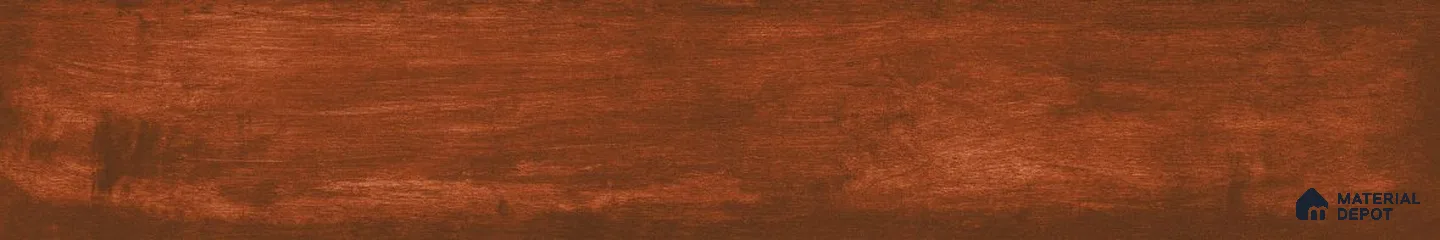 Wooden Plank Floor Tile TL 12061 Burnt Sienna Wood 3 ft x 6 inc Matte Finish Porcelain Tile - 9 mm | Suitable for Living Room, Bedroom, Dining & Foyer