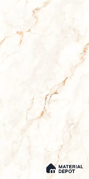 Marble Wall & Floor Tile TL 12075 White 4 ft x 2 ft Glossy Finish Vitrified Tile - 9 mm | 5 Random Designs | Suitable For Living Room, Bedroom, Dining