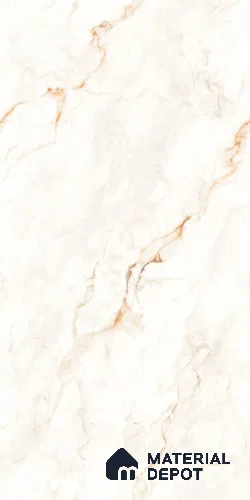 Marble Wall & Floor Tile TL 12075 White 4 ft x 2 ft Glossy Finish Vitrified Tile - 9 mm | 5 Random Designs | Suitable For Living Room, Bedroom, Dining