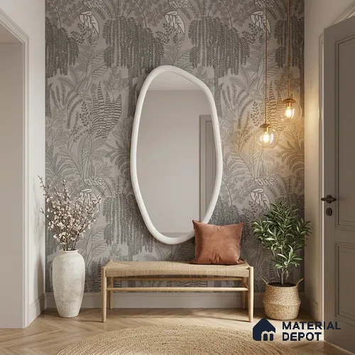 Tropical Wall Tile TL 12125 B Retina Gris Bloom 4 ft x 2 ft Vitrified Matte Finish - 9 mm | Suitable for Bathroom, Accent/Feature Wall, Dining Area