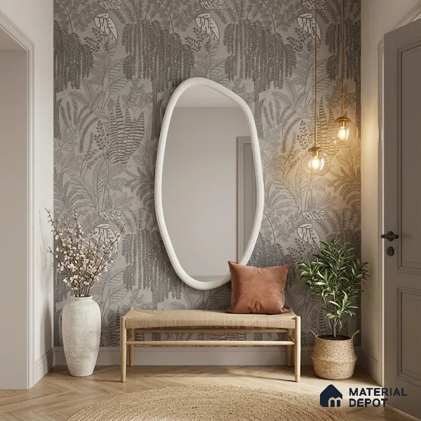 Tropical Wall Tile TL 12125 B Retina Gris Bloom 4 ft x 2 ft Vitrified Matte Finish - 9 mm | Suitable for Bathroom, Accent/Feature Wall, Dining Area