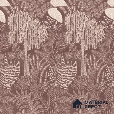 Tropical Wall Tile TL 12125 F Retina Wine Bloom 4 ft x 2 ft Vitrified Matte Finish - 9 mm | Suitable for Bathroom, Accent/Feature Wall, Dining Area