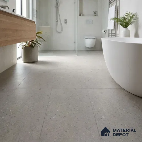 Terrazzo Look Floor & Wall Tile TL 12127 B Provence Avorio 4 ft x 2 ft Full Body Vitrified Matte Finish - 9 mm