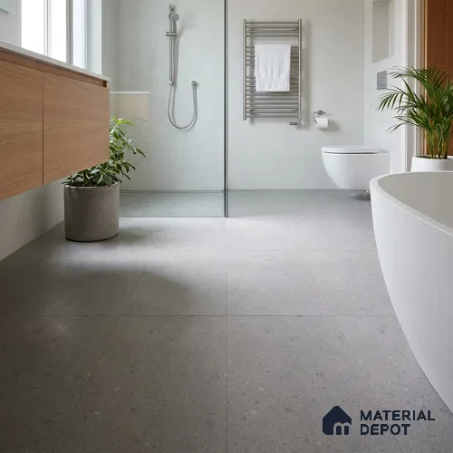 Terrazzo Look Floor & Wall Tile TL 12127 C Provence Grigio Scuro 4 ft x 2 ft Full Body Vitrified Matte Finish - 9 mm