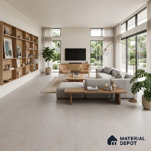 Terrazzo Look Floor & Wall Tile TL 12127 F Provence Avorio 8 ft x 4 ft Full Body Vitrified Matte Finish - 9 mm