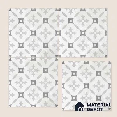 Moroccan Floor Tile TL 12142 B 20073 Cloud Austin 1 ft x 1 ft Matte Finish Vitrified Tile - 9 mm | Suitable For Bathroom, Balcony, Kitchen