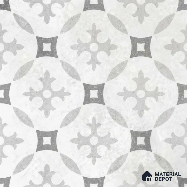 Moroccan Floor Tile TL 12142 B 20073 Cloud Austin 1 ft x 1 ft Matte Finish Vitrified Tile - 9 mm | Suitable For Bathroom, Balcony, Kitchen