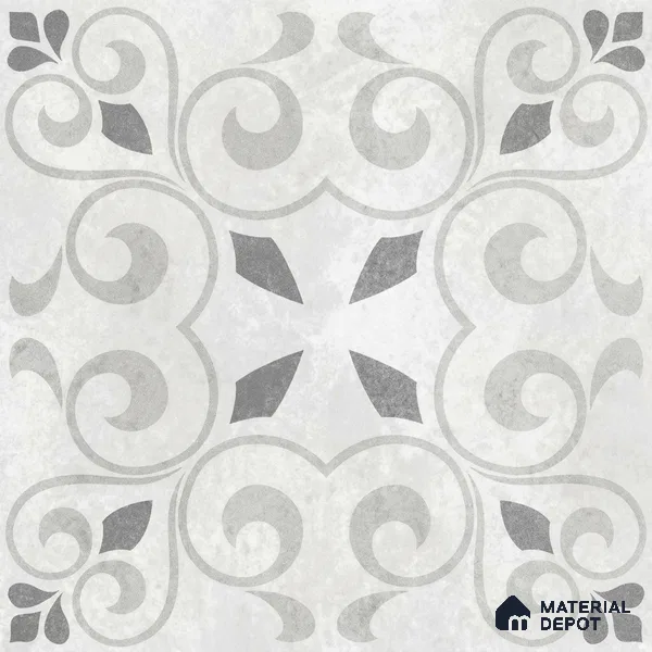 Moroccan Floor Tile TL 12142 20072 Cloud Oregon 1 ft x 1 ft Matte Finish Vitrified Tile - 9 mm | Suitable For Bathroom, Balcony, Kitchen