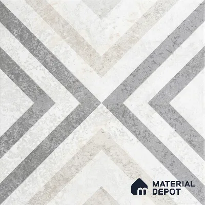 Moroccan Floor Tile TL 12143 B 20076 Cloud Strap 1 ft x 1 ft Matte Finish Vitrified Tile - 9 mm | Suitable For Bathroom, Balcony, Kitchen