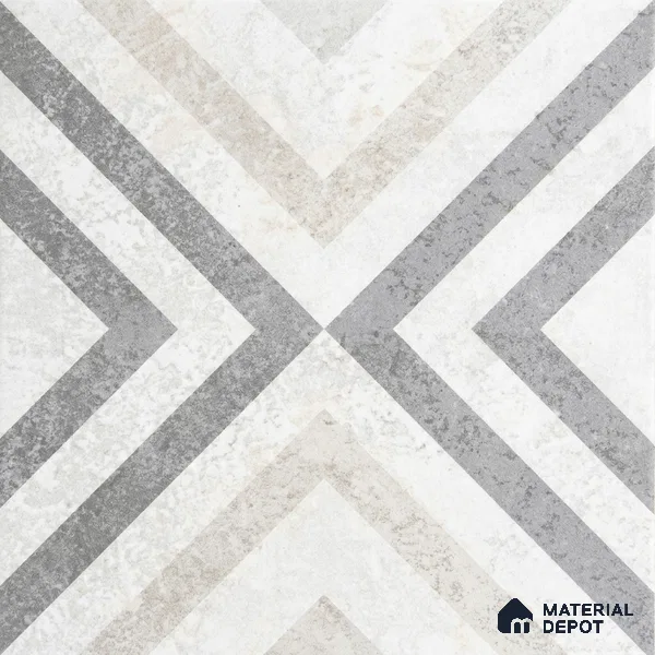 Moroccan Floor Tile TL 12143 B 20076 Cloud Strap 1 ft x 1 ft Matte Finish Vitrified Tile - 9 mm | Suitable For Bathroom, Balcony, Kitchen