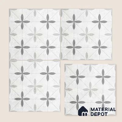 Moroccan Floor Tile TL 12143 20074 Cloud Tunish 1 ft x 1 ft Matte Finish Vitrified Tile - 9 mm | Suitable For Bathroom, Balcony, Kitchen