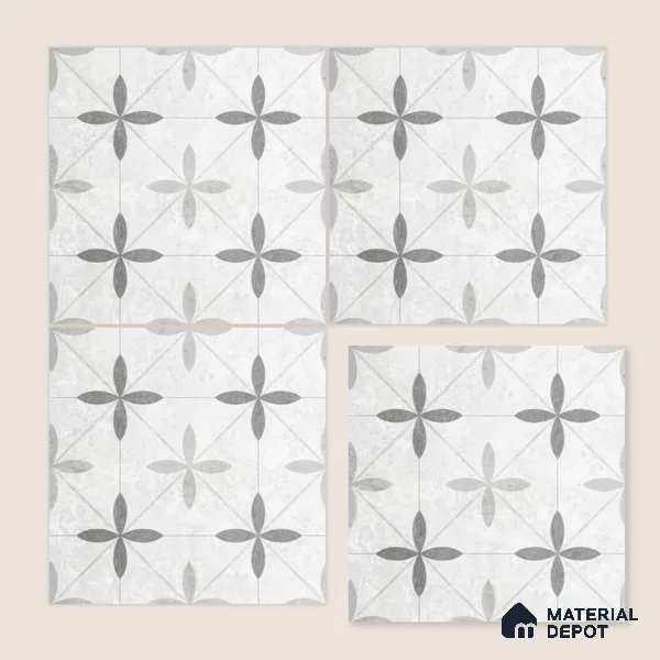 Moroccan Floor Tile TL 12143 20074 Cloud Tunish 1 ft x 1 ft Matte Finish Vitrified Tile - 9 mm | Suitable For Bathroom, Balcony, Kitchen