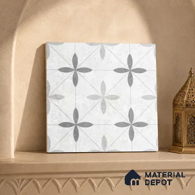 Moroccan Floor Tile TL 12143 20074 Cloud Tunish 1 ft x 1 ft Matte Finish Vitrified Tile - 9 mm | Suitable For Bathroom, Balcony, Kitchen