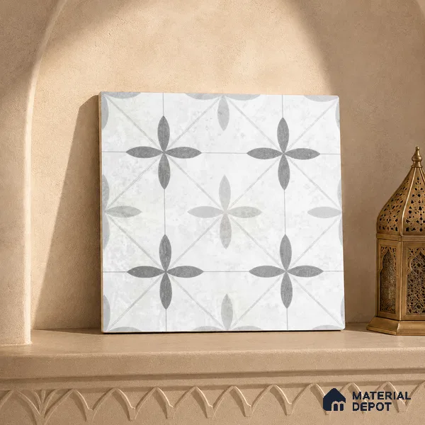 Moroccan Floor Tile TL 12143 20074 Cloud Tunish 1 ft x 1 ft Matte Finish Vitrified Tile - 9 mm | Suitable For Bathroom, Balcony, Kitchen