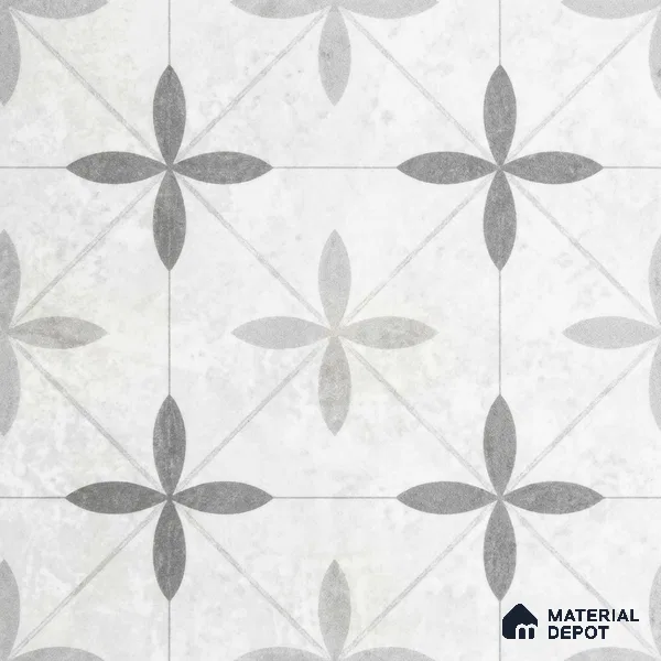 Moroccan Floor Tile TL 12143 20074 Cloud Tunish 1 ft x 1 ft Matte Finish Vitrified Tile - 9 mm | Suitable For Bathroom, Balcony, Kitchen