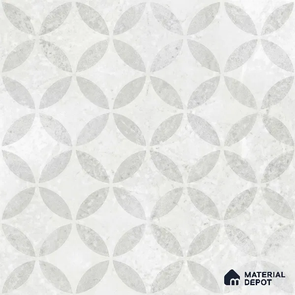 Moroccan Floor Tile TL 12144 B 20285 Mist Viena 1 ft x 1 ft Matte Finish Vitrified Tile - 9 mm | Suitable For Bathroom, Balcony, Kitchen