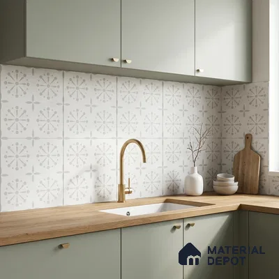 Moroccan Floor Tile TL 12144 C 20288 Mist Apollo 1 ft x 1 ft Matte Finish Vitrified Tile - 9 mm | Suitable For Bathroom, Balcony, Kitchen
