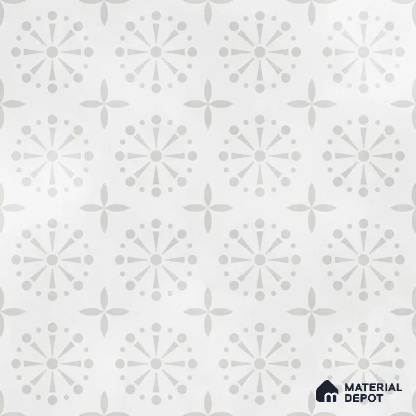 Moroccan Floor Tile TL 12144 C 20288 Mist Apollo 1 ft x 1 ft Matte Finish Vitrified Tile - 9 mm | Suitable For Bathroom, Balcony, Kitchen